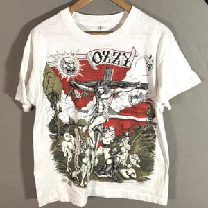 VTG Ozzy Osborne Glow In The Dark Tour Graphic T-shirt Size XL 1990’s