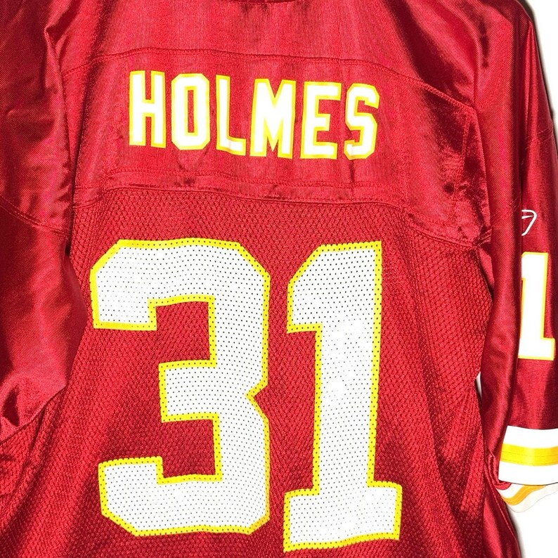 Koszulka Reebok Priest Holmes Kansas City Chiefs Vintage, rozmiar L, czerwona, NFL Y2K zdjęcie 3