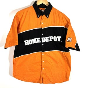 Vintage 2000’s NASCAR Tony Stewart Home Depot Button Up Shirt XL