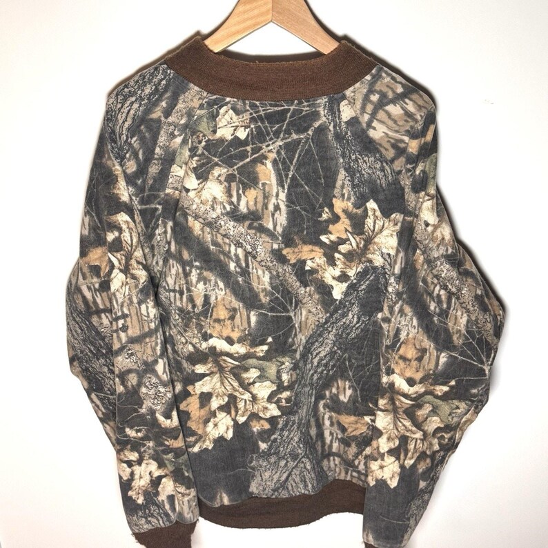 Vintage Mossy Oak Camo Bomber Jacket Size Large 1980s image 11