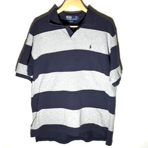Men’s Polo Ralph Lauren Striped Polo Shirt Large 2000s