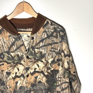 Vintage Mossy Oak Camo Bomber Jacket Size Large 1980s image 6