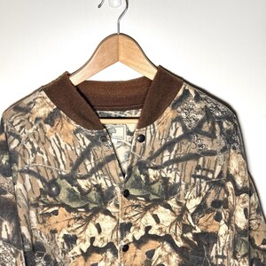 Vintage Mossy Oak Camo Bomber Jacket Size Large 1980s image 2