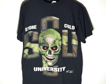 Vintage 90s Stone Cold WWF T-shirt Size L–XL - Etsy