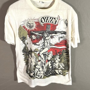 VTG Ozzy Osborne Glow In The Dark Tour Graphic T-shirt Size XL 1990’s