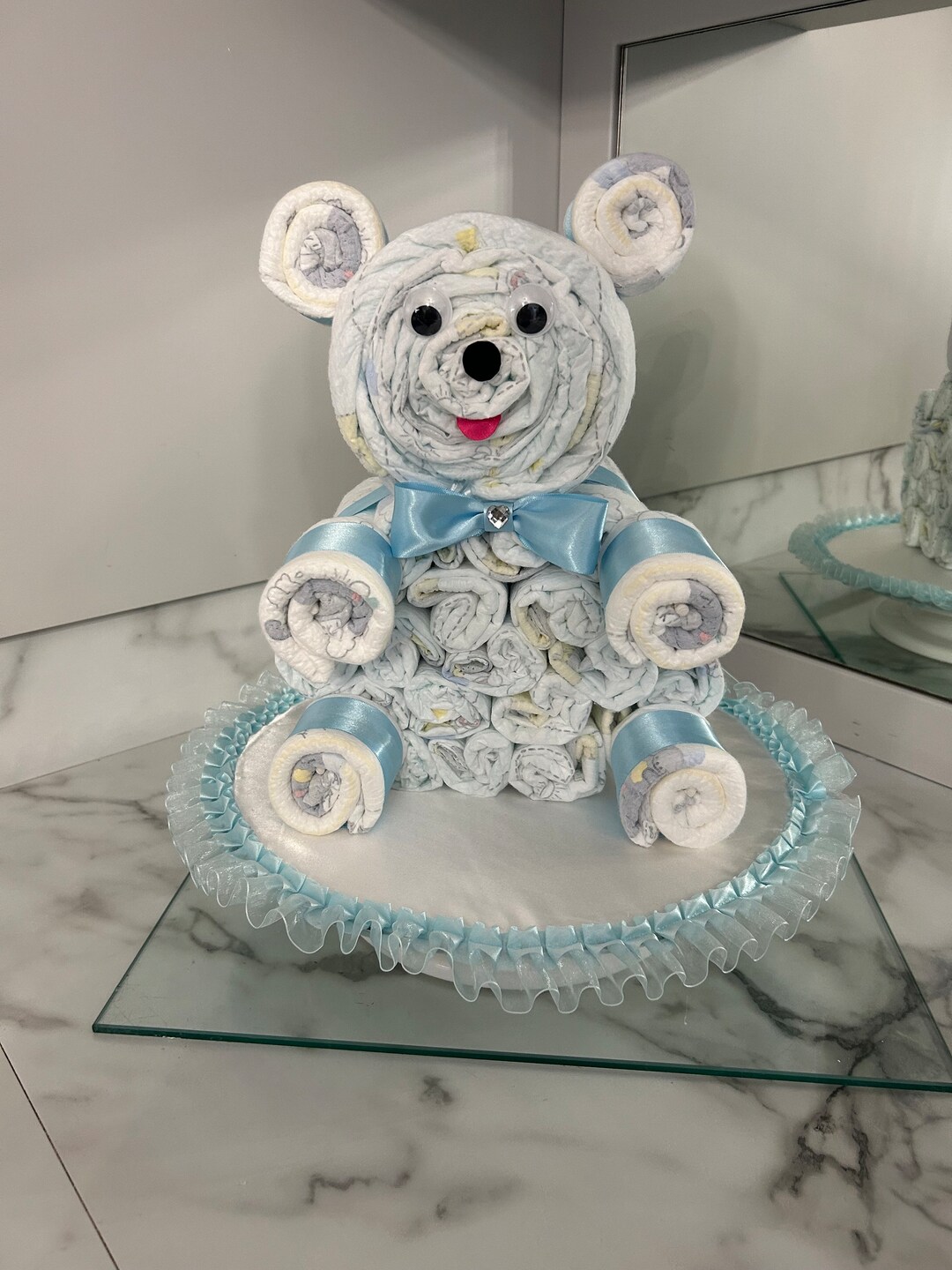 Teddy Bear Diaper Cake/baby Shower/centerpiece/bear/teddy Bear