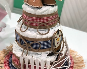 Cowboy Diapercake/3tier/babyshower