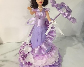 Decorative Dolls, custom barbie doll, barbie, girl doll, bedroom barbie decor, doll party center piece