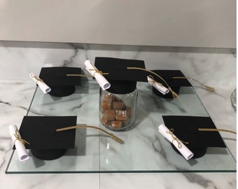 Mini graduation hats/sets of 10/center piece/1in.1/2