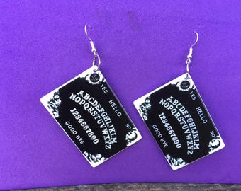 Ouija Board Whimsigoth Earrings: Divination Magic Witchcore Gothic Jewelry