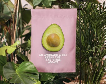 Bandera de aguacate para jardín: Guacamole, decoración vibrante para exteriores