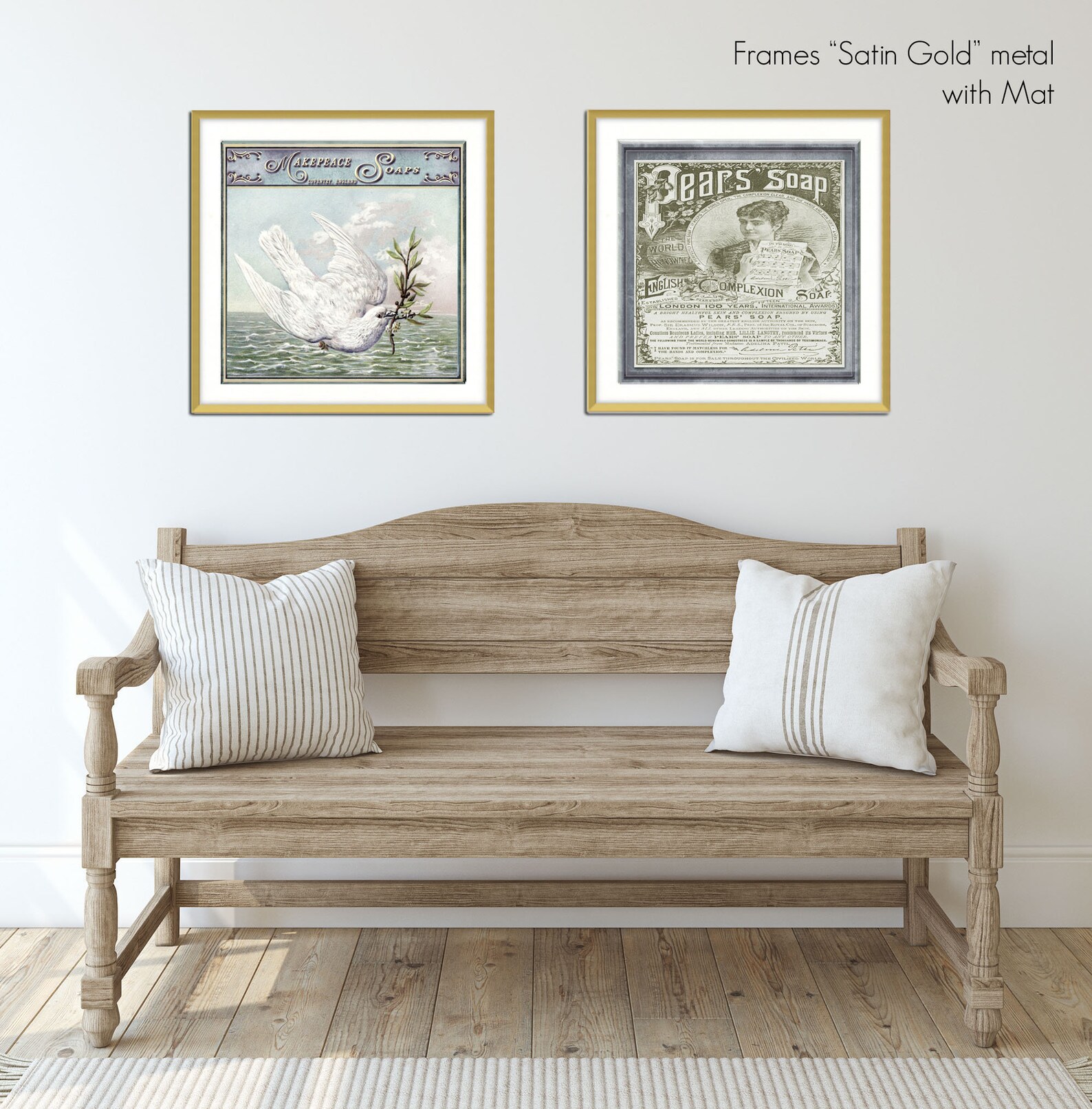 Victorian Bathroom Wall Art Art Set of Two: Prints Framed | Etsy