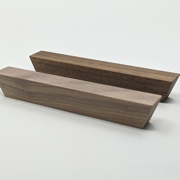 Wood Drawer Pulls, Wood Cabinet Pulls, Sleek Modern Walnut Drawer Pull, 3 inch CTC