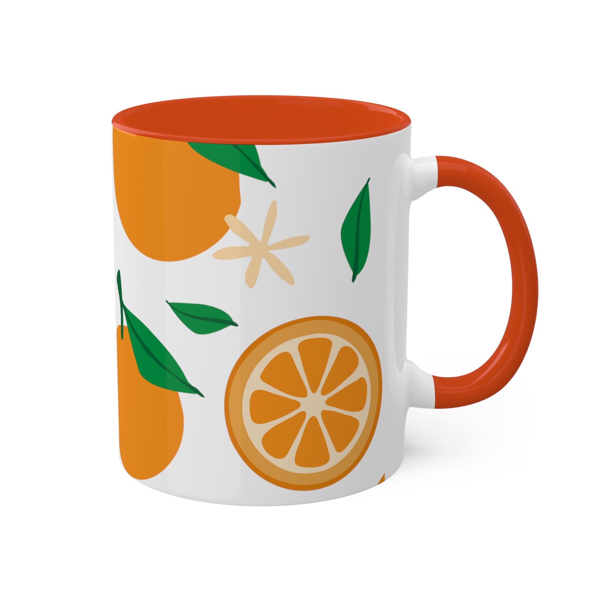 Orange Citrus Ceramic Fruit Mug Garden Cottagecore Aesthetic Coffee Mug Fruity Ceramic Orange