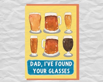 Dads Glasses, birthday card