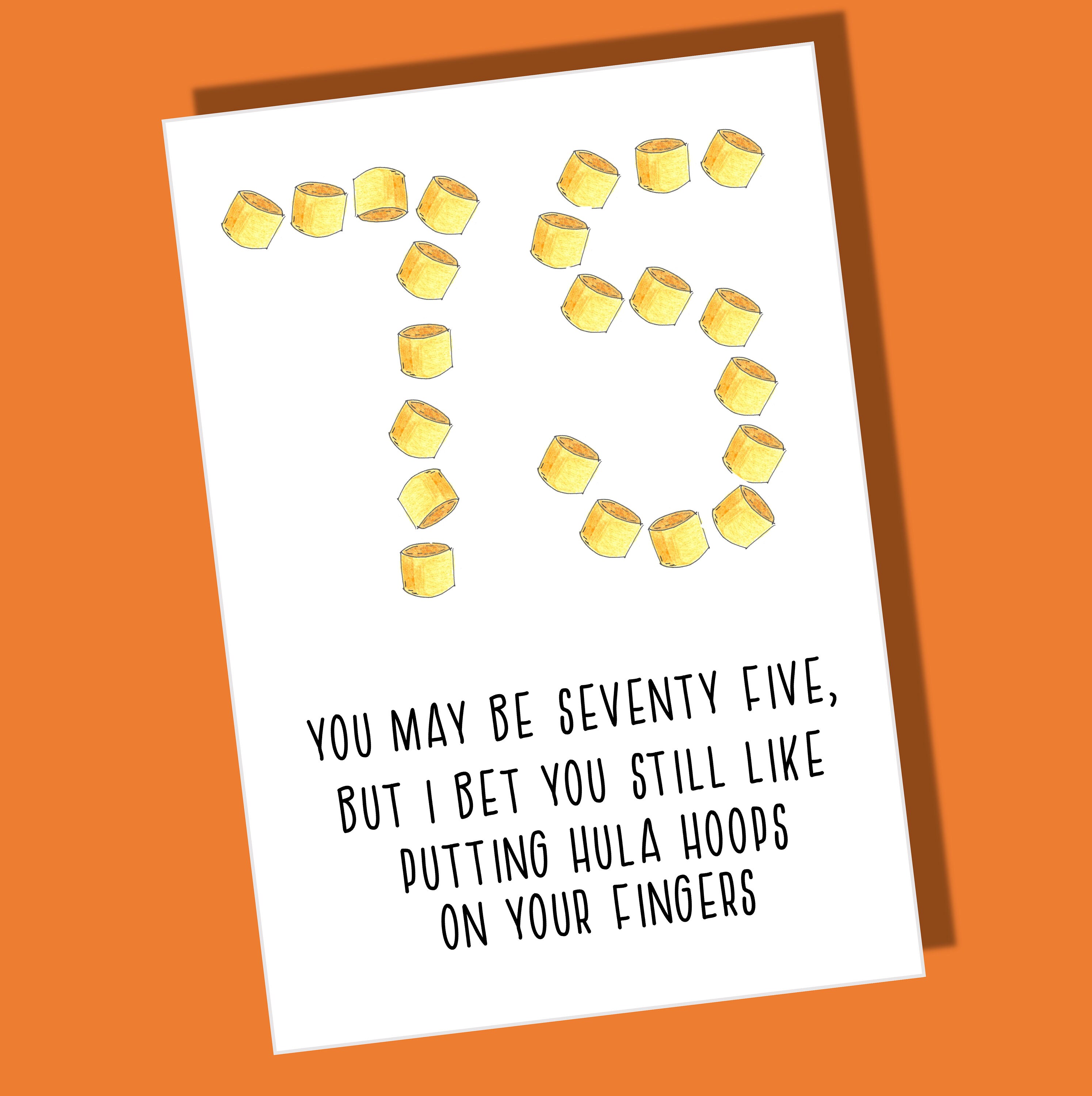 75Th Birthday Card Funny Birthday Card Funny Card Hula | Etsy