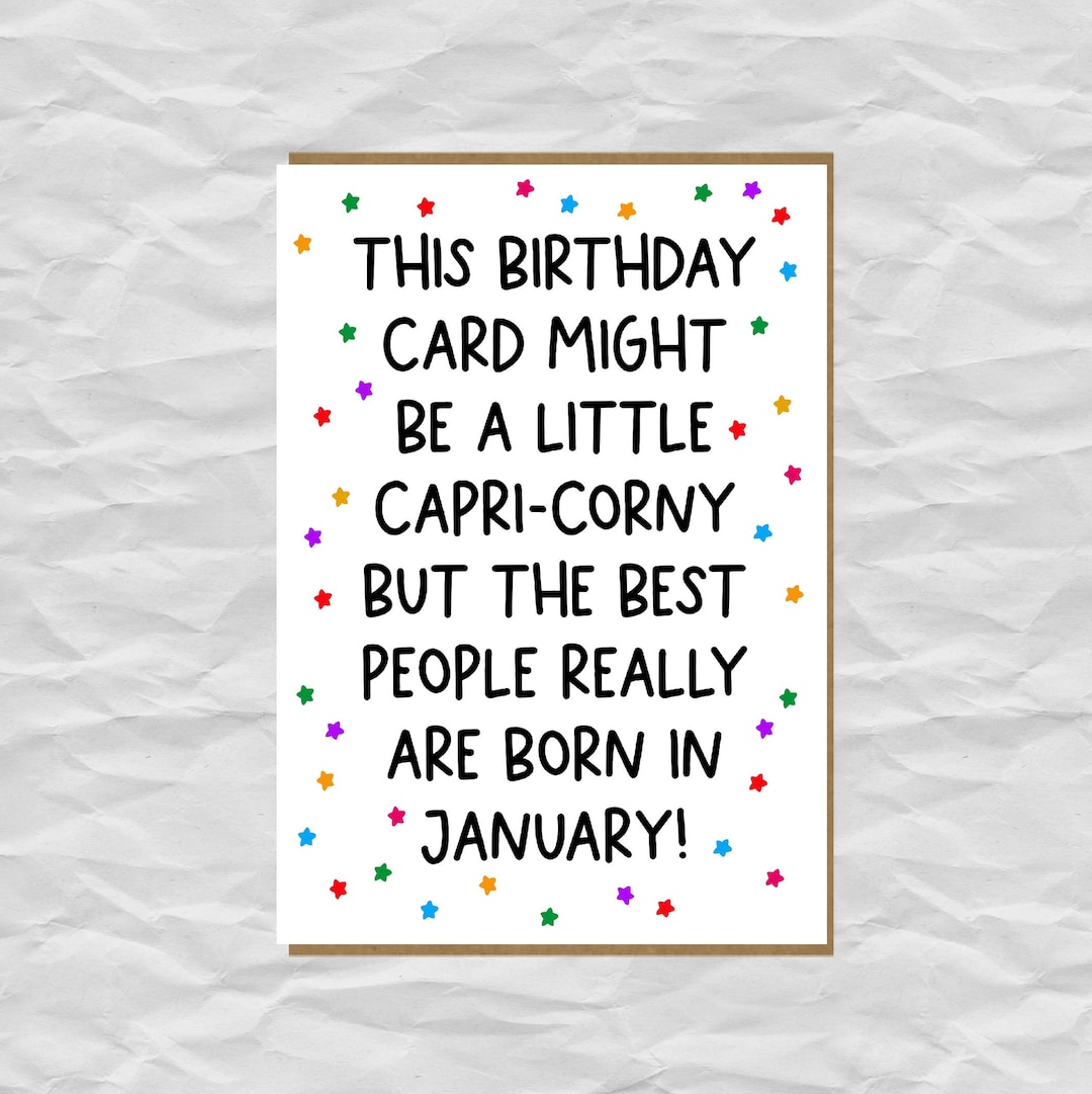 Funny Birthday Card January Birthday Card Birthday Cards - Etsy