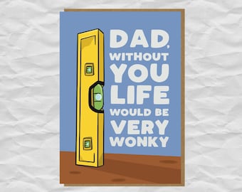 Funny Dad Birthday Card: Wonky Life Level Design