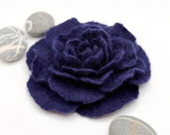 Flower Pin Floral Brooch Handmade Item Merino Wool Jewelry Unusual Shawl Pin