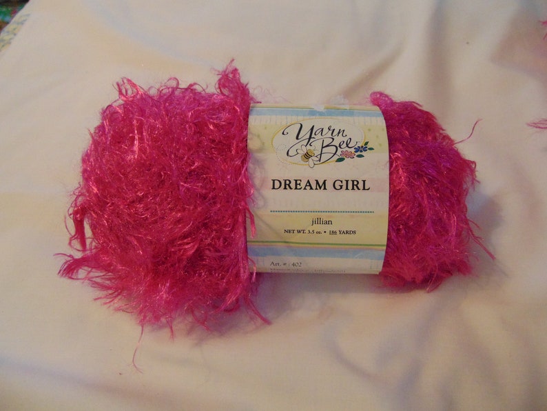 Pink jillian yarn Pink Fuzzy yarn Dream Girl Yarn Pink Fringe yarn 14 skeins of yarn jillian Yarn Bee Dream Girl Yarn Bee yarn