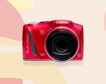 Vintage Canon Powershot SX200 IS, 12.1 MP, Digital Camera, Red