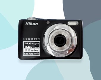 Câmera digital vintage Nikon Coolpix L24 - 14 MP, zoom de 3,6x