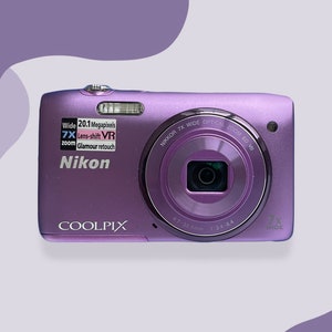 Digital camera Nikon Coolpix S3500 Purple / Vintage Digital Camera / Nikon cameras