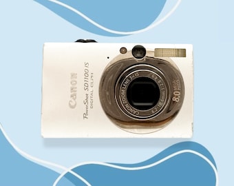 Canon PowerShot SD1100 IS: Câmera digital vintage prateada