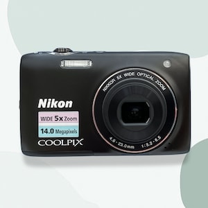 Camera Nikon Coolpix S3100 Black / Vintage Digital Camera / Nikon cameras