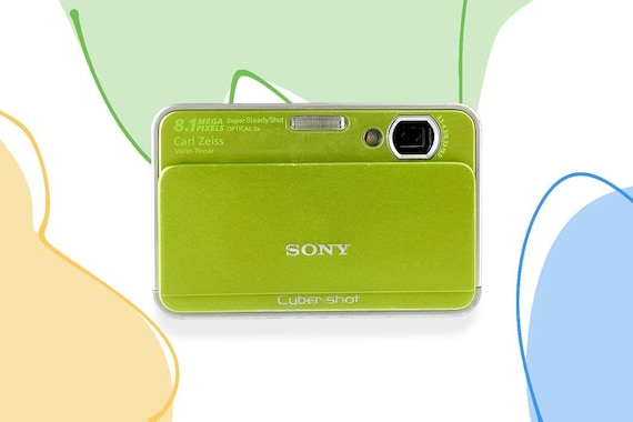 Digital Camera Sony DSC-T2 Green / Vintage Digital Camera / Sony