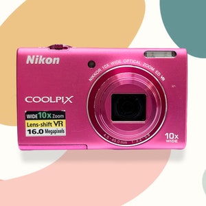 Digital camera Nikon Coolpix S6200 Pink / Vintage Digital Camera / Nikon cameras