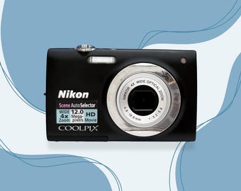 Nikon Coolpix S2550: Black Vintage Digital Camera