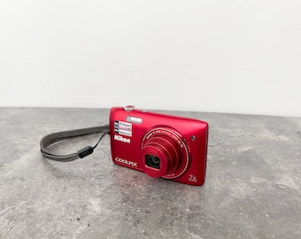 Red Nikon Coolpix S3500: 20.1MP, 7x Zoom Vintage Digital Camera - Etsy