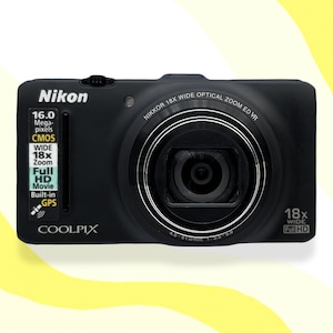 Digital camera Nikon Coolpix S9300 Black / Vintage Digital Camera / Nikon cameras