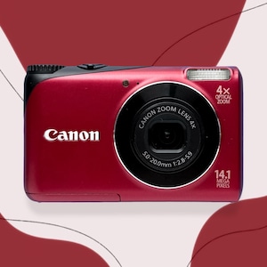 Digital Camera Canon PowerShot A2200 Red / Vintage Digital Camera / Canon cameras