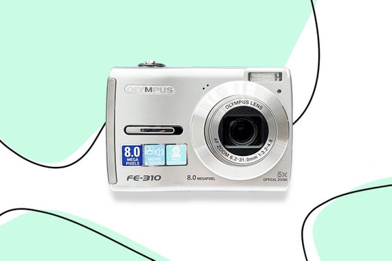 Vintage Olympus FE-310 Digital Camera - Silver 8.0 Megapixel