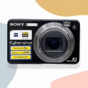 Digital Camera Sony Cyber-Shot DSC-W150 Black / Vintage Digital Camera / Sony cameras