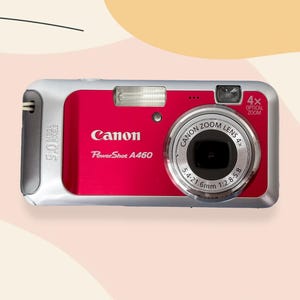 Canon PowerShot A460: 5MP Compact Digital Camera, Red