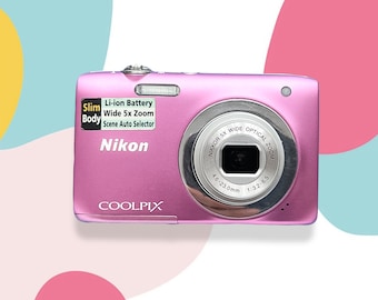 Nikon COOLPIX S6300 Pink With 4GB Sdhc Card Digital Camera From