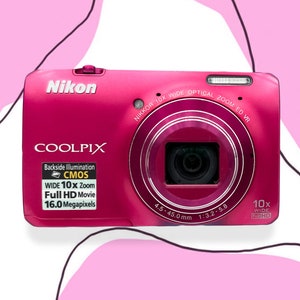 Digital camera Nikon Coolpix S6300 Red / Vintage Digital Camera / Nikon cameras