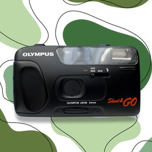 Vintage Olympus Shoot & Go: 35mm Film Camera with Case