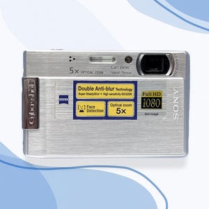 Sony DSC-T100 Digital Camera: Silver, 8MP, 5x Zoom