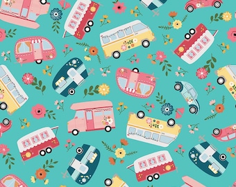 Gone Glamping Main Cottage Yardage van Lori Whitlock