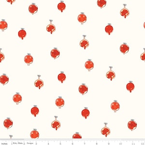 Classic Christmas Ornaments Red Yardage by J. Wecker Frisch