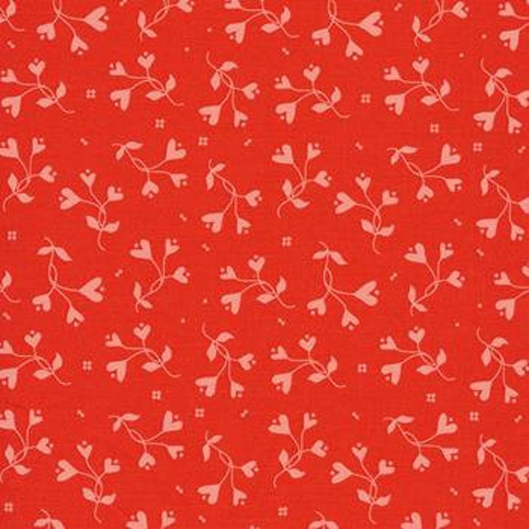 From the Heart Flowers Red by Sandy Gervais for Riley Blake Designs ...