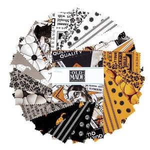 Old Made 5&quot; Stacker / Charm Pack by J. Wrecker Frisch for Riley Blake Designs - 42 Pieces of Halloween Fabric