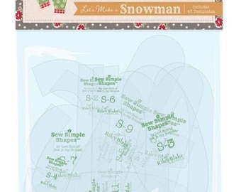 Puede incluir: Sew Simple Shapes™ de Lori Holt de Bee in my Bonnet, un conjunto de 43 plantillas para hacer un muñeco de nieve. Las plantillas están impresas en plástico transparente e incluyen varias formas, como círculos, óvalos y triángulos.