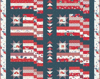 Heartland Quilt Kit: Pattern & Fabric, Sweet Freedom Design (64" x 79")