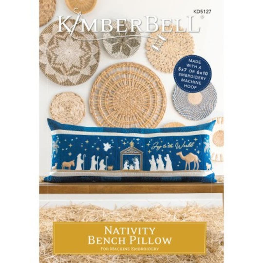 Kimberbell Nativity Bench Pillow Kit Includes Backing, Machine
