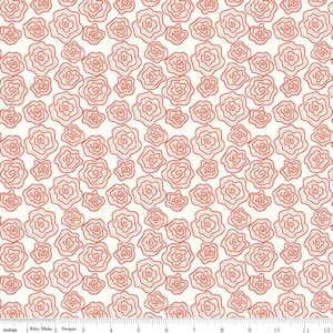 From the Heart Roses Cream by Sandy Gervais for Riley Blake Designs ~ 100% Cotton